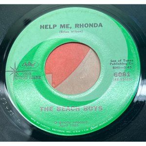The Beach Boys Help Me Rhonda / You Wanna Dance 45 Capitol 6081 Green Starline